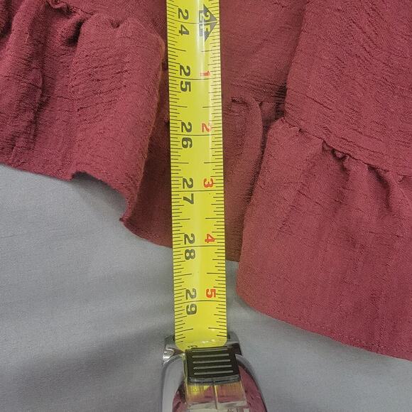 Windsor Smocked Dress M Ruched Bust Long Sleeve Ruffle Tiered - Picture 7 of 8